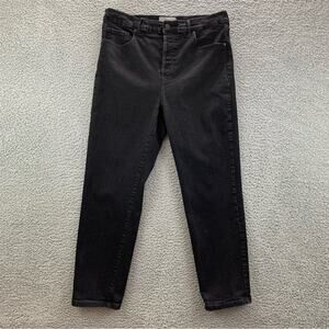EVERLANE High Rise Cigarette Button Fly Black Women's Jeans Denim  -  Size:  33